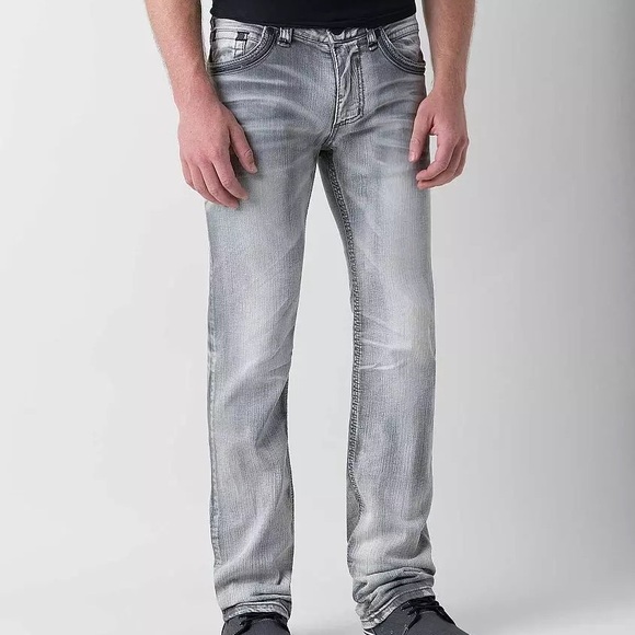 Affliction ACE Faded Gray Jeans Size 32x31